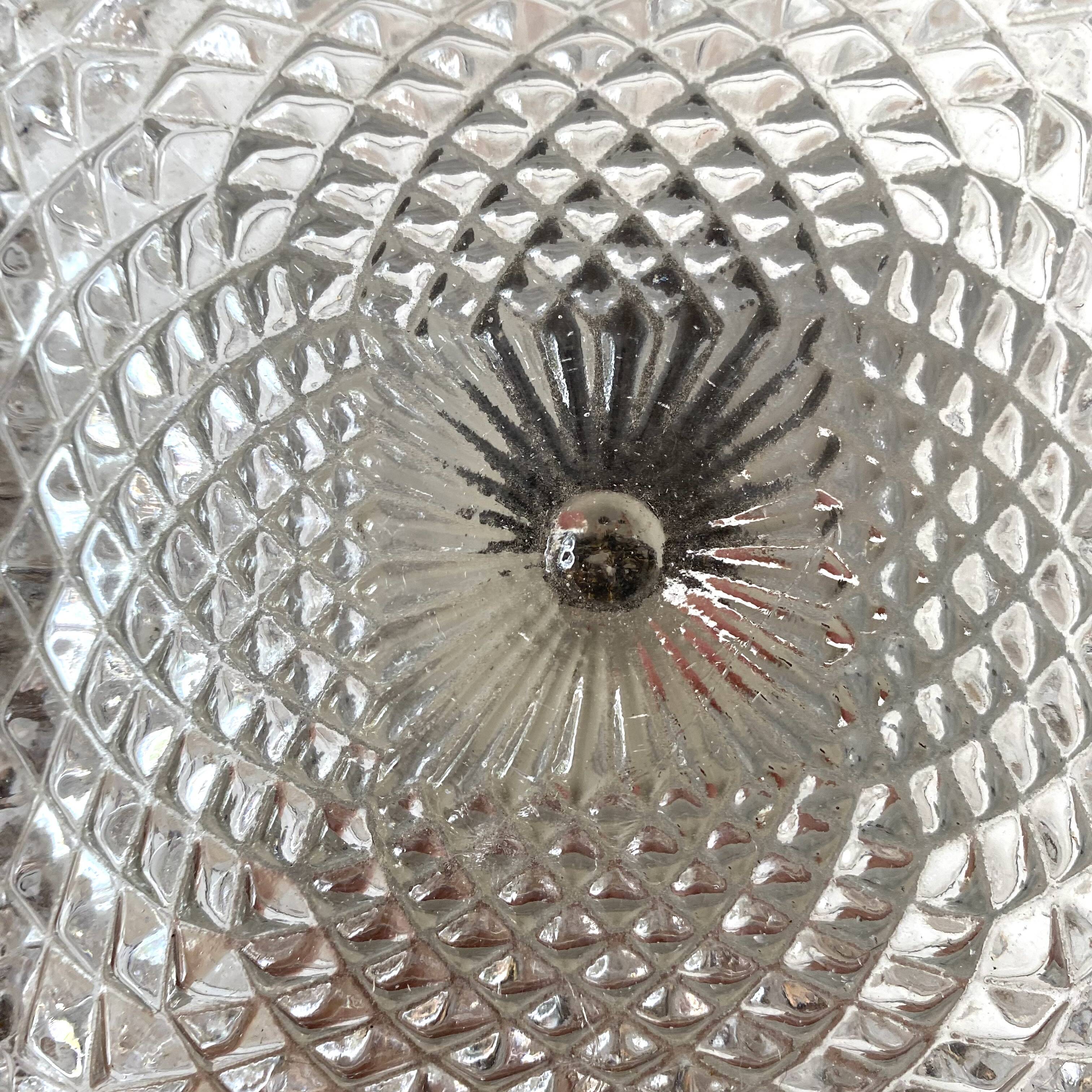 Vintage square and curved ceiling light.