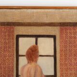 Painting, in front of a window