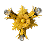 Wall lamp or ceiling lamp golden foliage Banci Firenze Hollywood Regency style