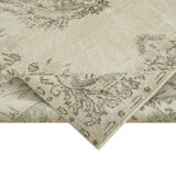 Handmade decorative oriental beige carpet 179 cm x 298 cm