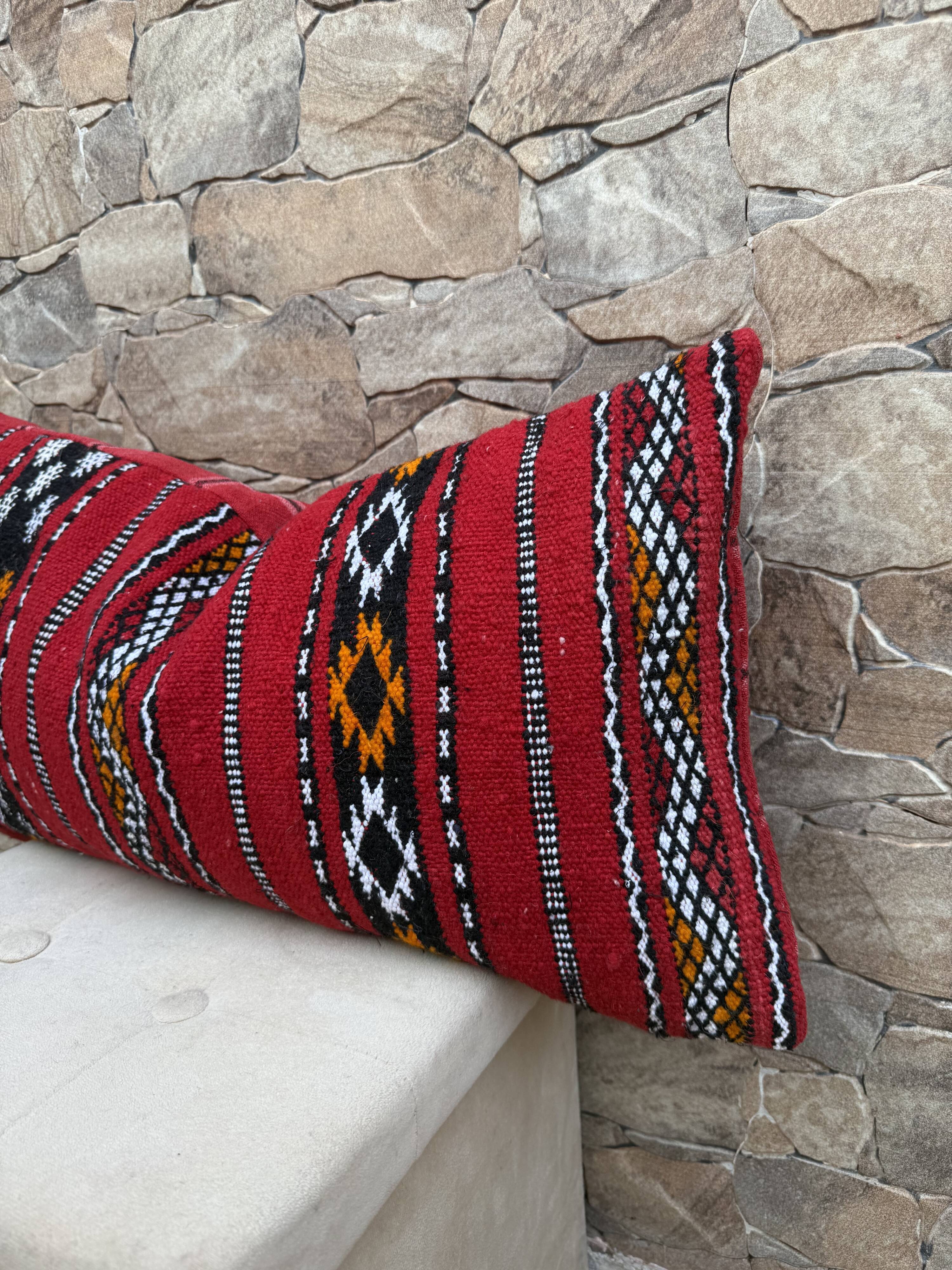 Moroccan pillowcase, Berber cushion cover, woven pillowcase