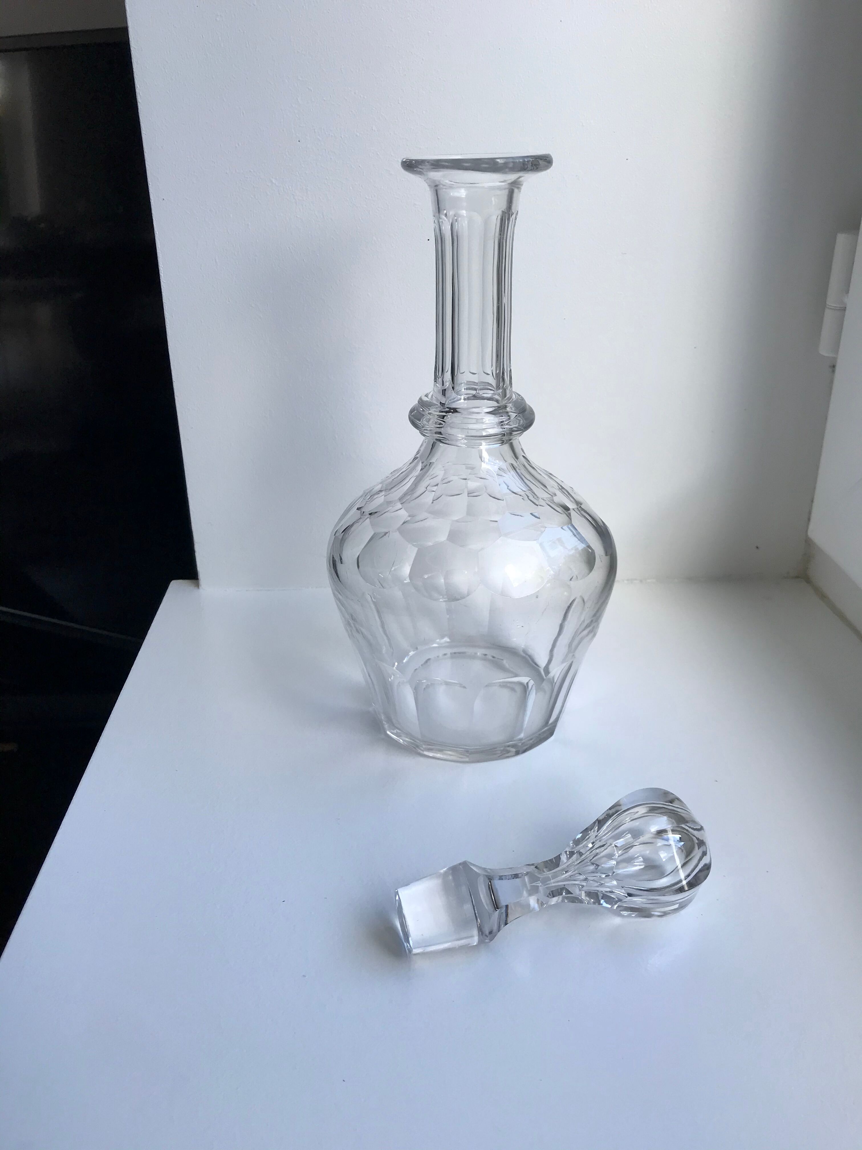 Crystal wine decanter early twentieth century
