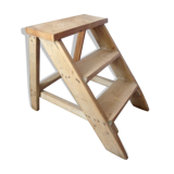 Step ladder 3 steps in solid wood