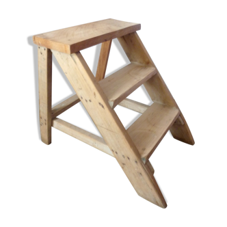 Step ladder 3 steps in solid wood