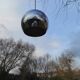 Suspension eyeball 1970 en inox chromé