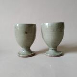 2 cups or mazagrans sandstone Jacques Migeon La Borne 60s