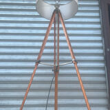 Retro tripod floor lamp with lampshade