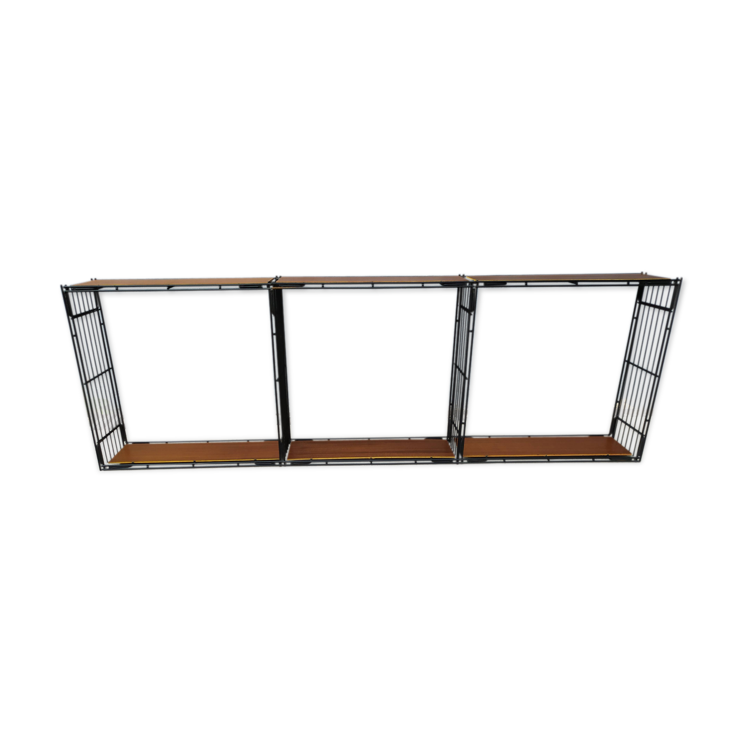 Flexible shelves metal teak