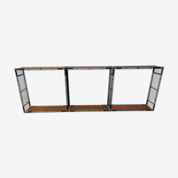 Flexible shelves metal teak
