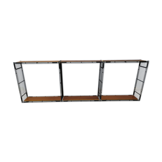 Flexible shelves metal teak