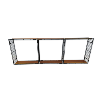 Flexible shelves metal teak