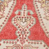 4x7 Red & Cream Antique Vintage Rug, 129x216Cm SK 22247