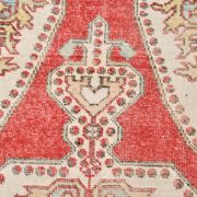 4x7 Red & Cream Antique Vintage Rug, 129x216Cm SK 22247