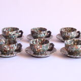 Neriage mosaic tea set by Jean Gerbino, Vallauris.