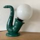 1980s Saxophone Lamp Vintage Ceramic Globe Jazz