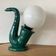 1980s Saxophone Lamp Vintage Ceramic Globe Jazz