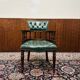 English Chesterfield Captain Chair office chair green