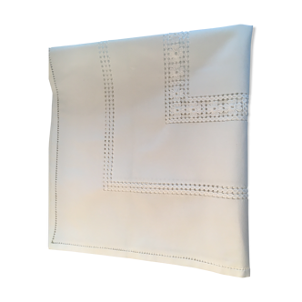 Surnappe linen and white cotton 85x85