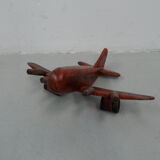 Avion jouet en bois vintage