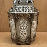 Gray & silver vase