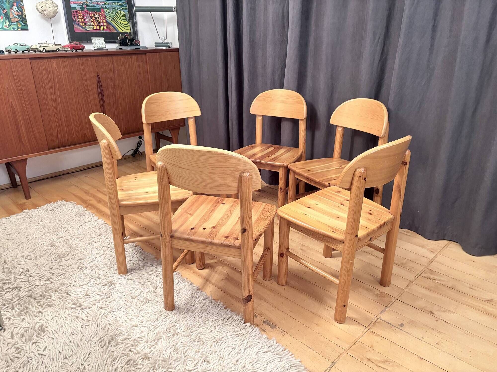Ensemble de six chaises conçues par Rainer Daumiller, Hirtshals Savvaerk, Danemark.