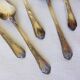 6 vintage teaspoons in silver metal punched 2106149