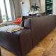 CINNA Brown leather sofa 4 seats Exclusive model Didier Gomez