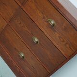 Grand buffet/armoire de magasin Art déco vintage en chêne hollandais, années 1930