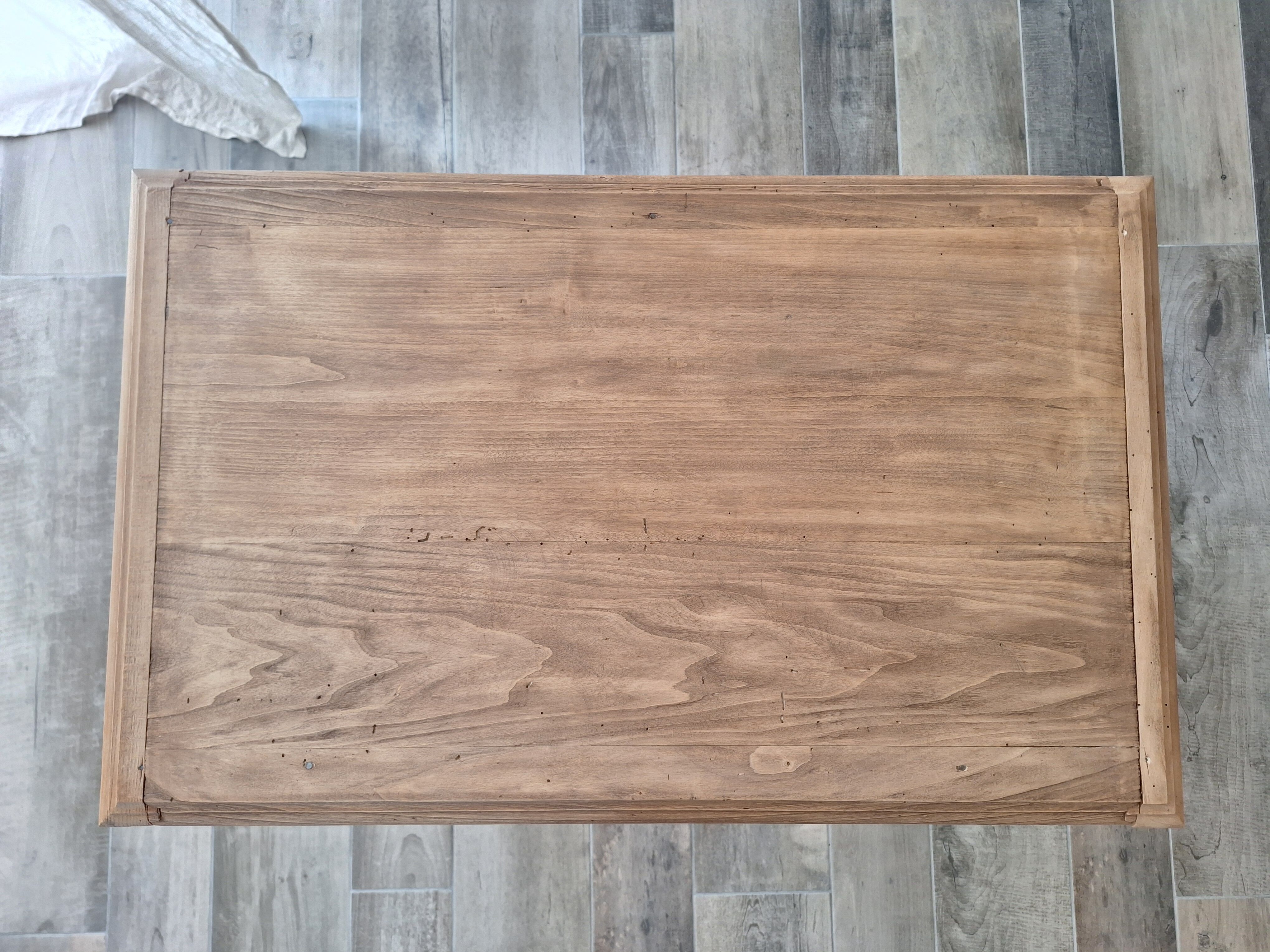 Old beech wood bureau/console/side table with bamboo legs.