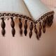 Suspension tissu perle bois