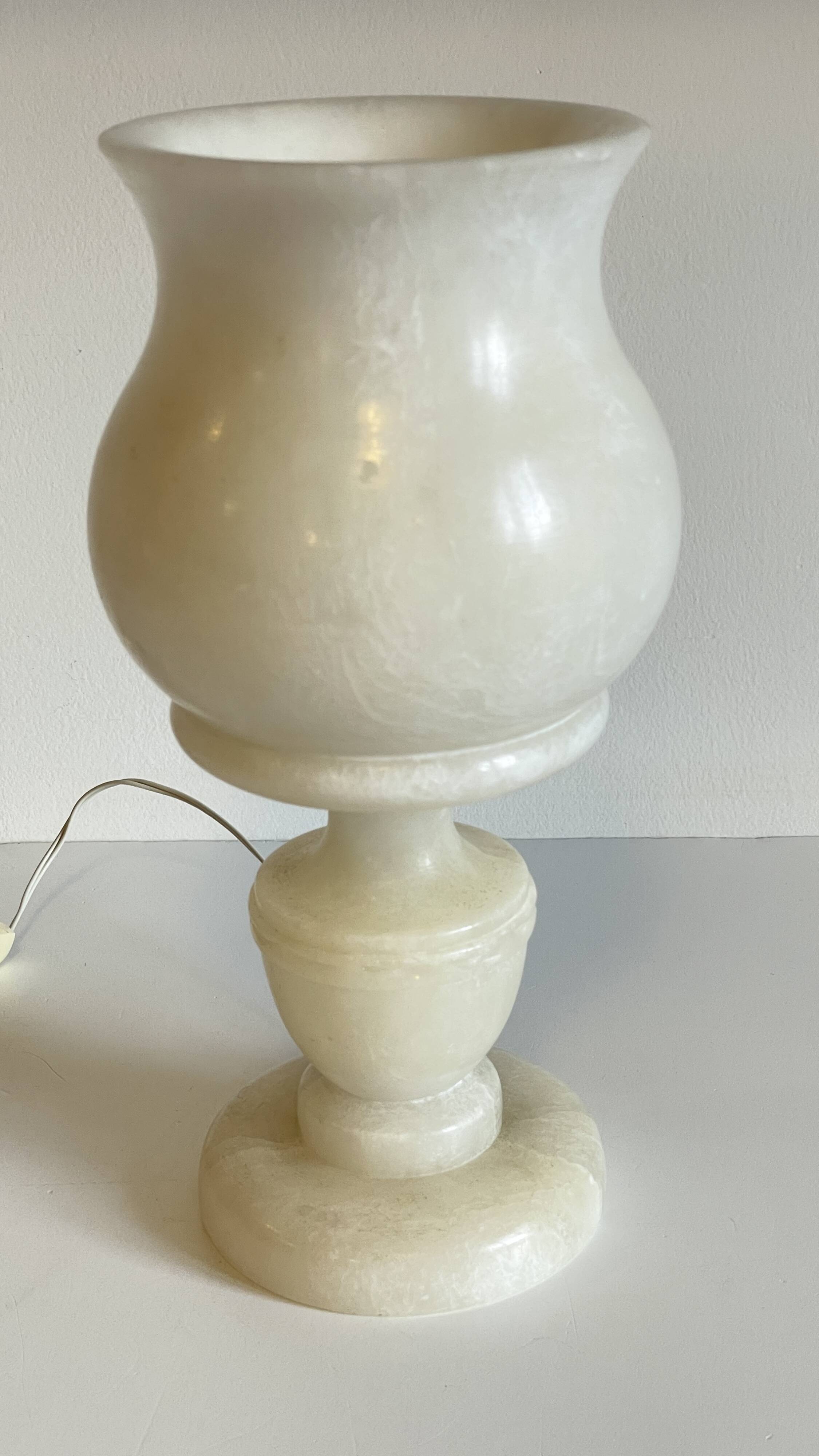 70s Tulip LAMP in ALABASTER Stone
