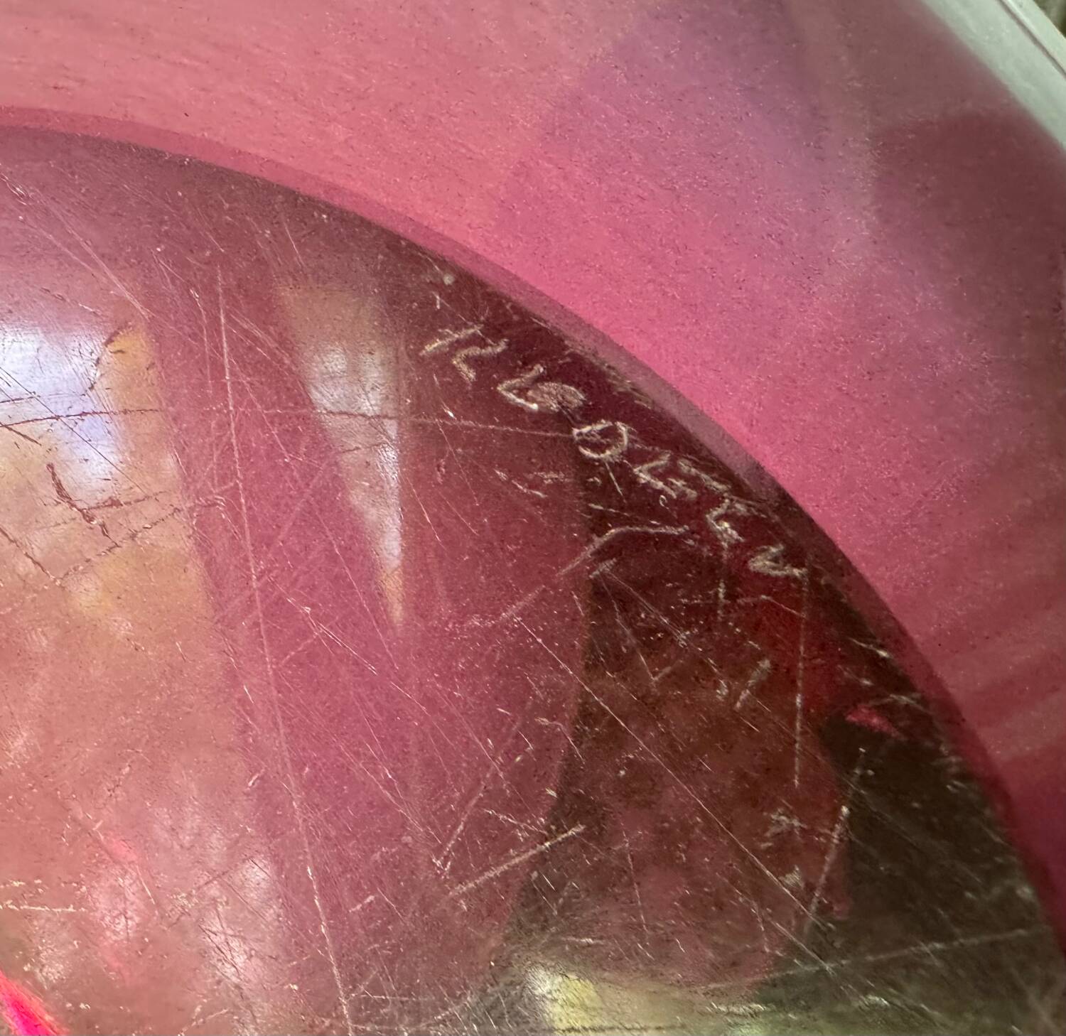 Scandinavian blown glass bowl Paul Kedelv 1950s