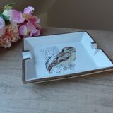 Empty Ceramic Pocket Storage Cup Hand Painted Owl Bird Decor