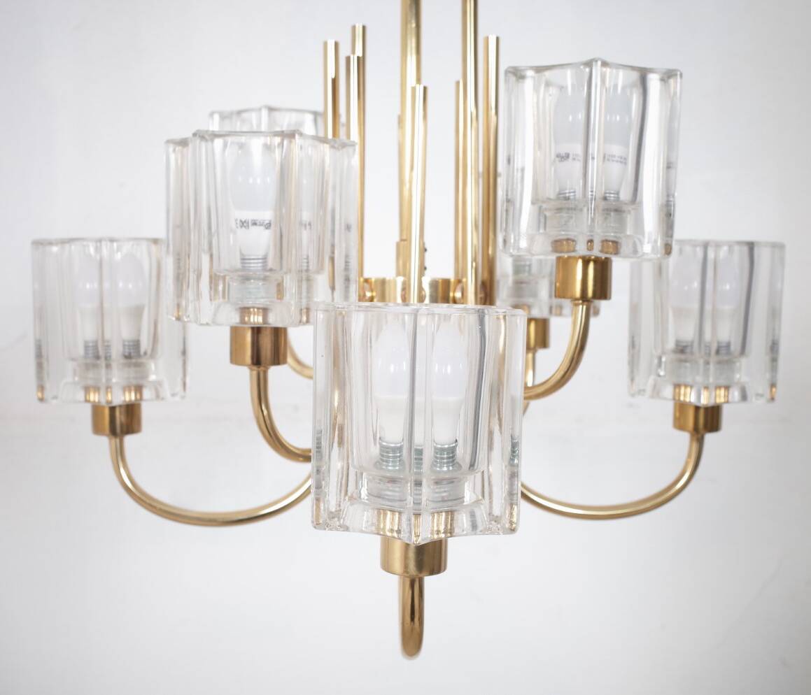 Lustre en Verre Cristal de Peill & Putzler, 1970s