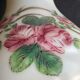Vase Napoleon III in white opaline with floral decoration with gilding