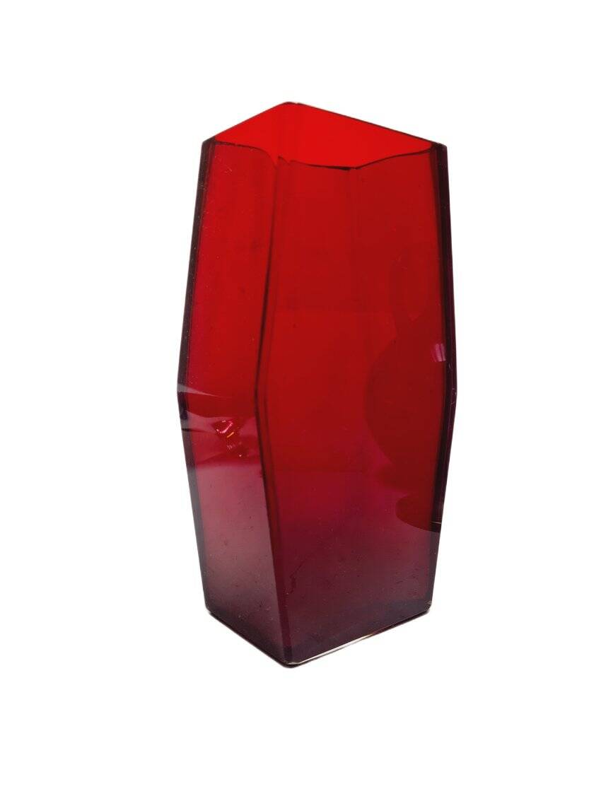 Art Deco glass vase by Joseph Hoffmann from Moser, Czechoslovakia, 1930s