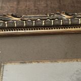 Old wood frame with a gold finish