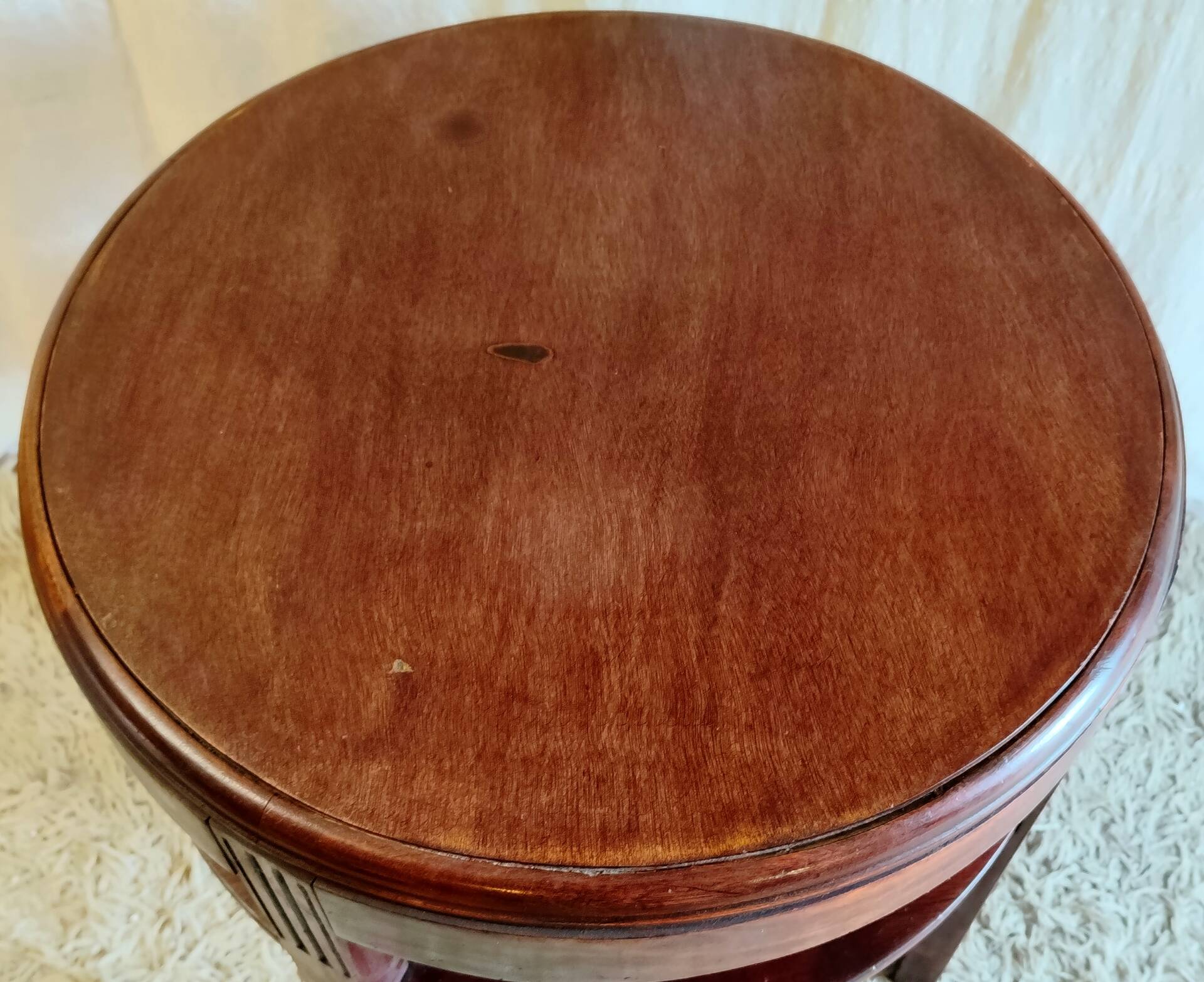 Art Deco side table in solid wood - 1940s/50s