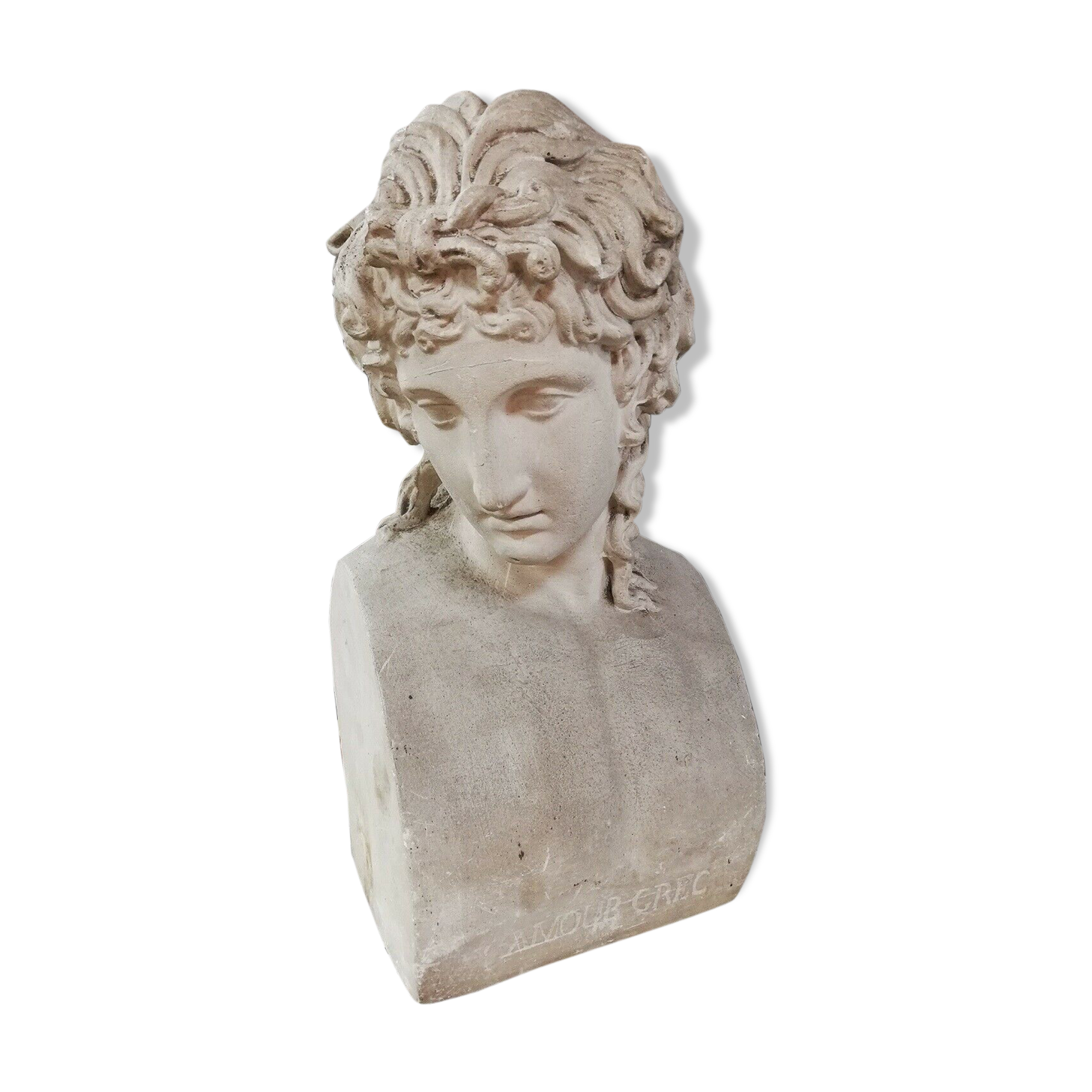 ANCIENT STATUE SCULPTURE bust divinity love Greek Deco ROME ANTIQUE XIXth