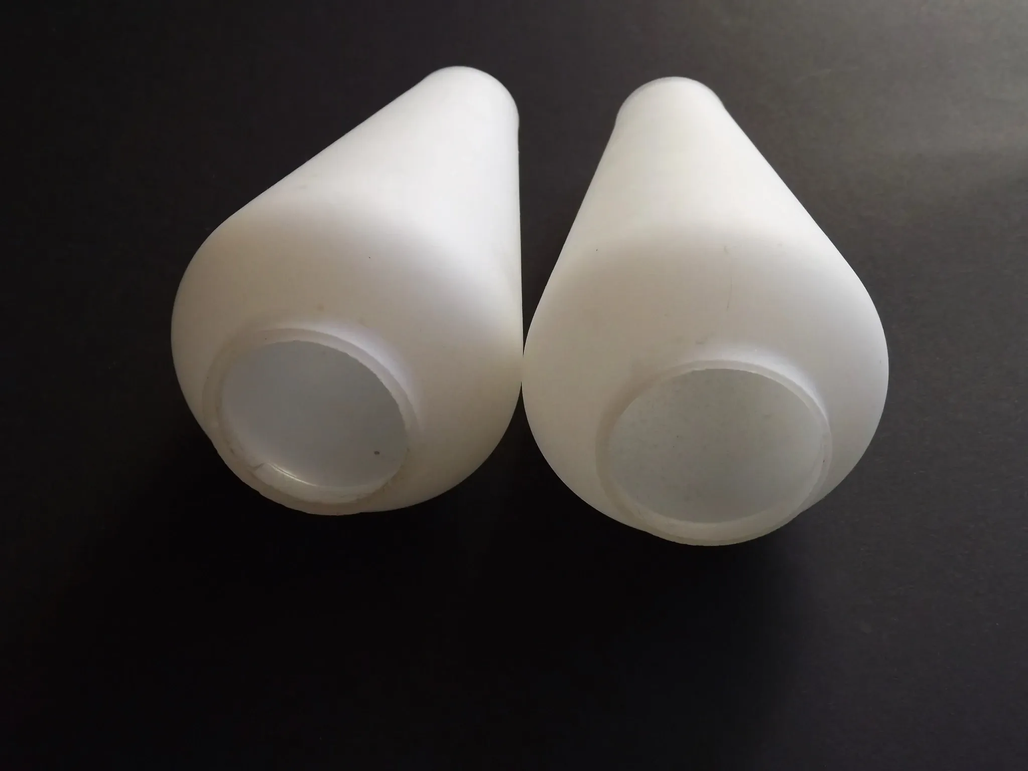 Pair Vintage Opaque White Glass Replacement Shades Chandeliers/Wall Lights