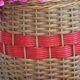 Wicker basket and scoubidou