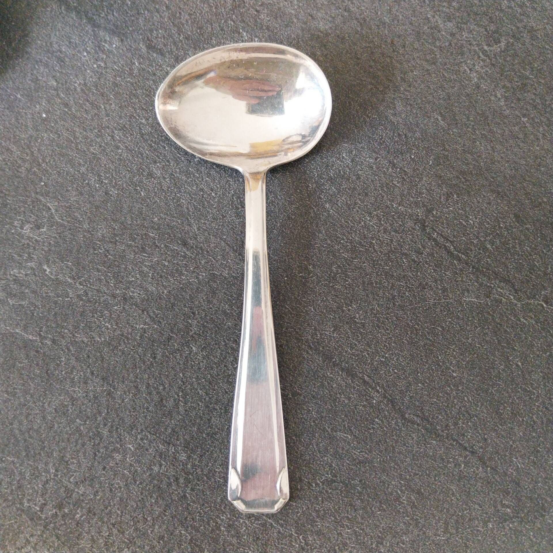 Silver-plated cream spoon