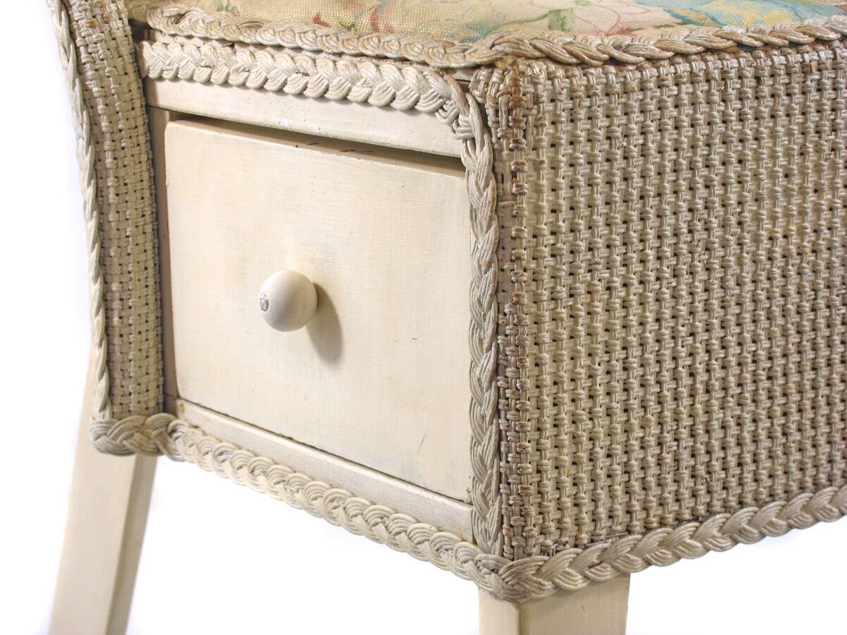 Lloyd Loom Studio style chair with drawer