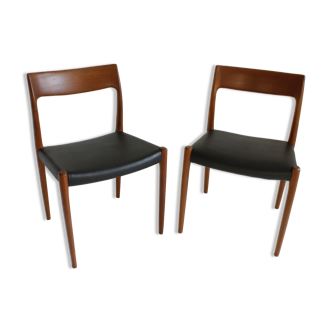 2 chaises de Niels Otto Møller pour J.L. Moller, années 1960