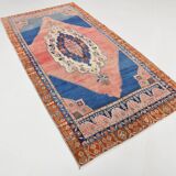 Tapis Vintage Bleu Oriental 4x9, 137x272Cm