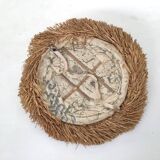 Masque Kuba du Congo - Cauris, Perles de verre, Raphia, Tissu