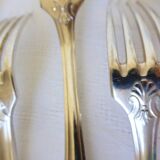 6 vintage silver metal forks punched 2106158