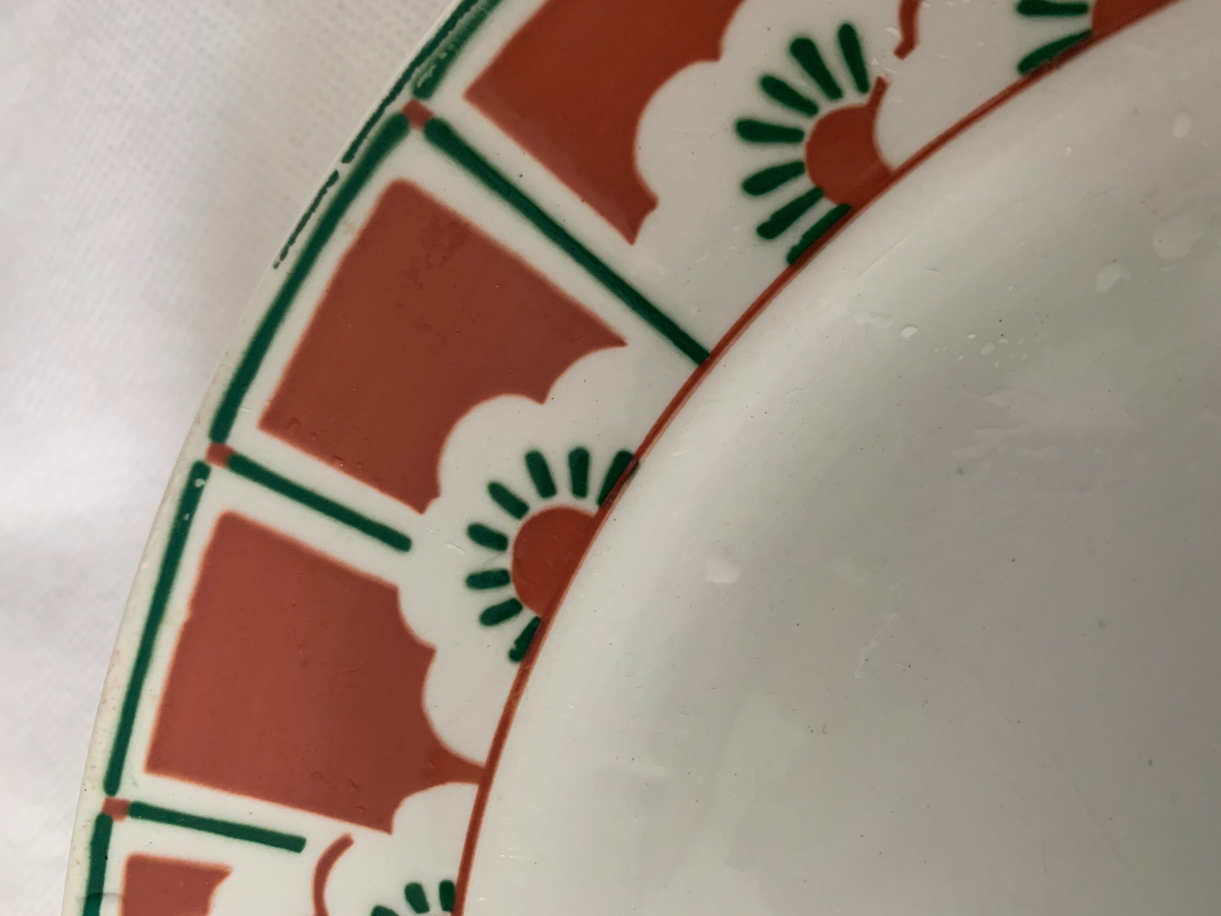 Old compotier Sarreguemines model Siena, early twentieth century