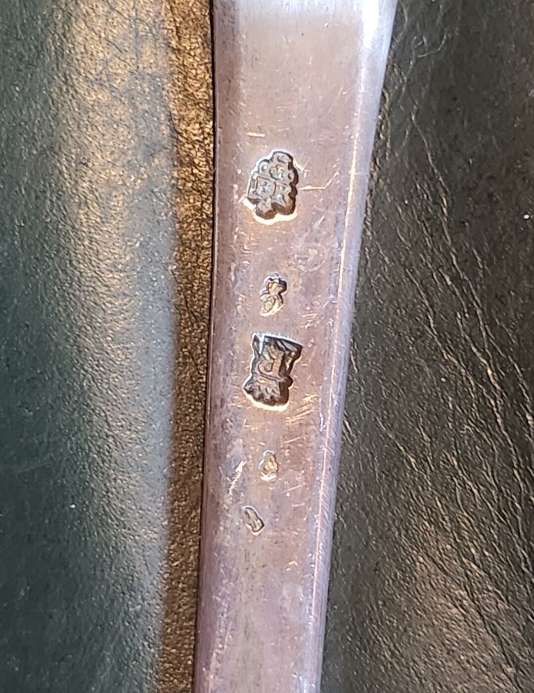 Large serving spoon in very old sterling silver