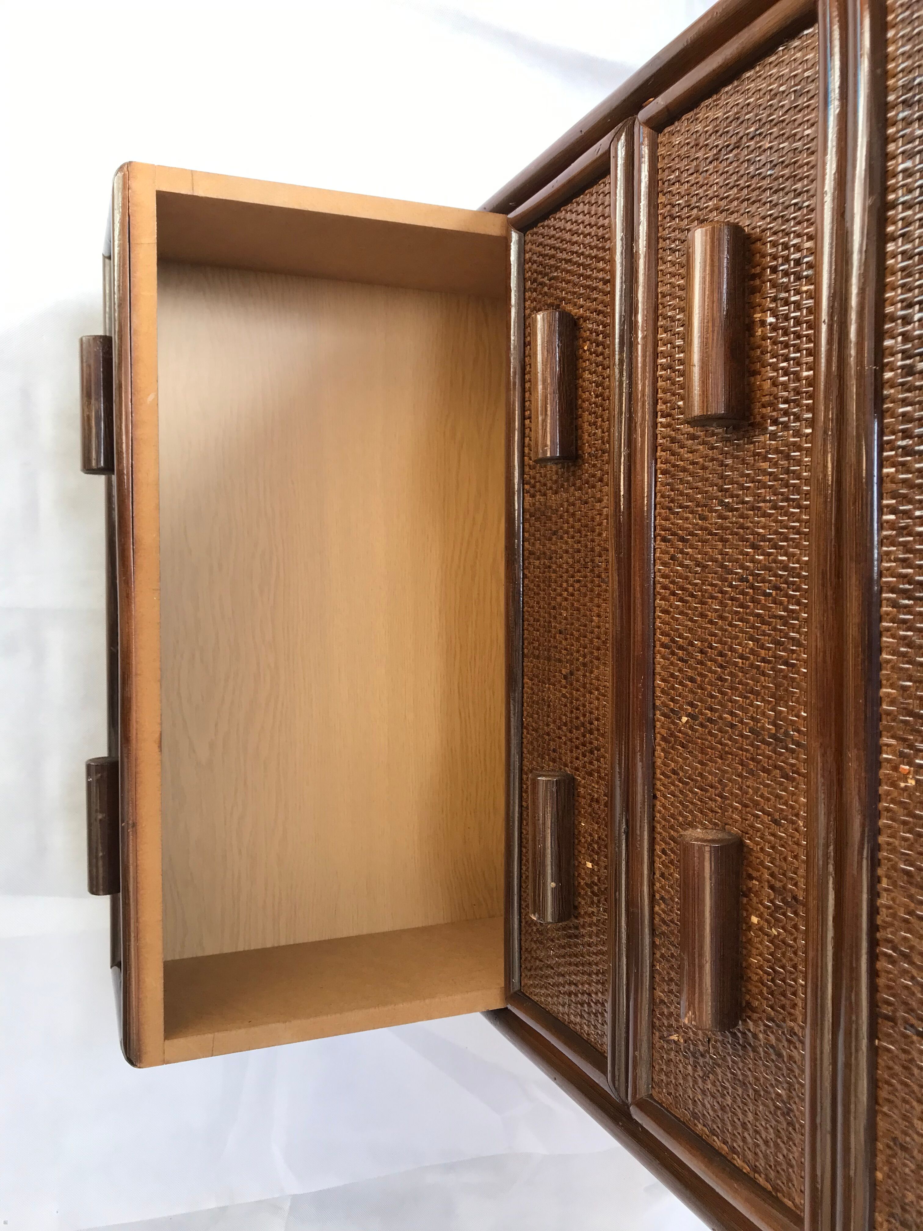 Rattan chest of drawers 7 drawers